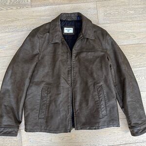 Dockers Faux Leather Open Bottom Jacket